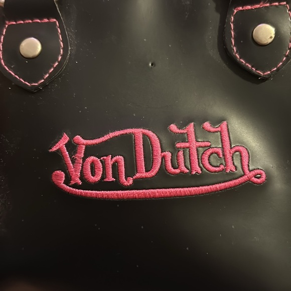 RARE VON DUTCH PINK & BLACK MINI BOWLING BAG - Picture 3 of 9